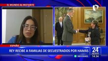 Rey de España recibe a familiares de rehenes en Gaza