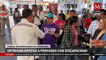 El gobernador de Chiapas, Rutilio Escandón, entrega apoyos a personas con discapacidad
