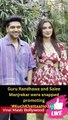 Guru Randhawa and Saiee Manjrekar were snapped promoting upcoming movie Kuch Khattaa Ho Jaay