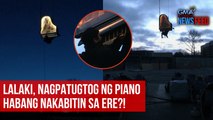 Lalaki, nagpatugtog ng piano habang nakabitin sa ere?! | GMA Integrated Newsfeed