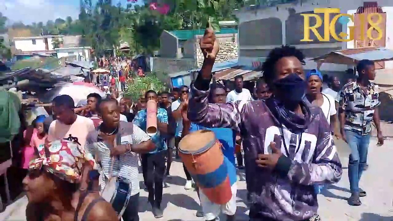 Manifestasyon nan komin Kavayon Sid peyi a pou egzije PM Ariel Henry kite pouvwa.