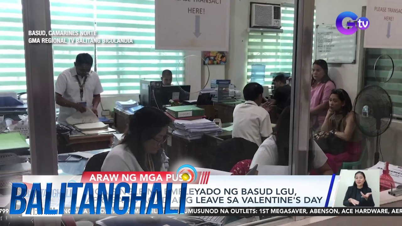 Mga single na empleyado ng Basud LGU, aprubado agad ang leave sa Valentine's Day | BT