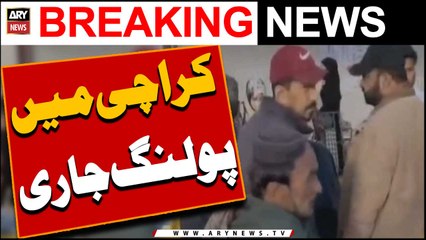 Karachi me polling ka amal jaari -