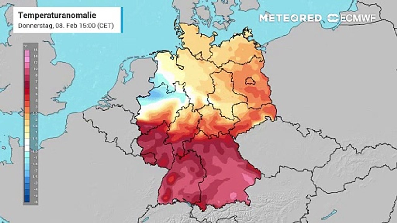 Mildwinter vom Feinsten! Nur im Nordosten ist es aktuell ein bisschen winterlich!