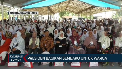 Presiden Jokowi Bagikan Sembako di Kabupaten Batubara