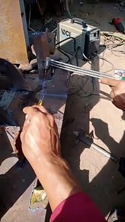 Belajar potong plate besi