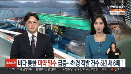 바다 통한 마약밀수 급증…해경 적발건수 5년 새 6배↑