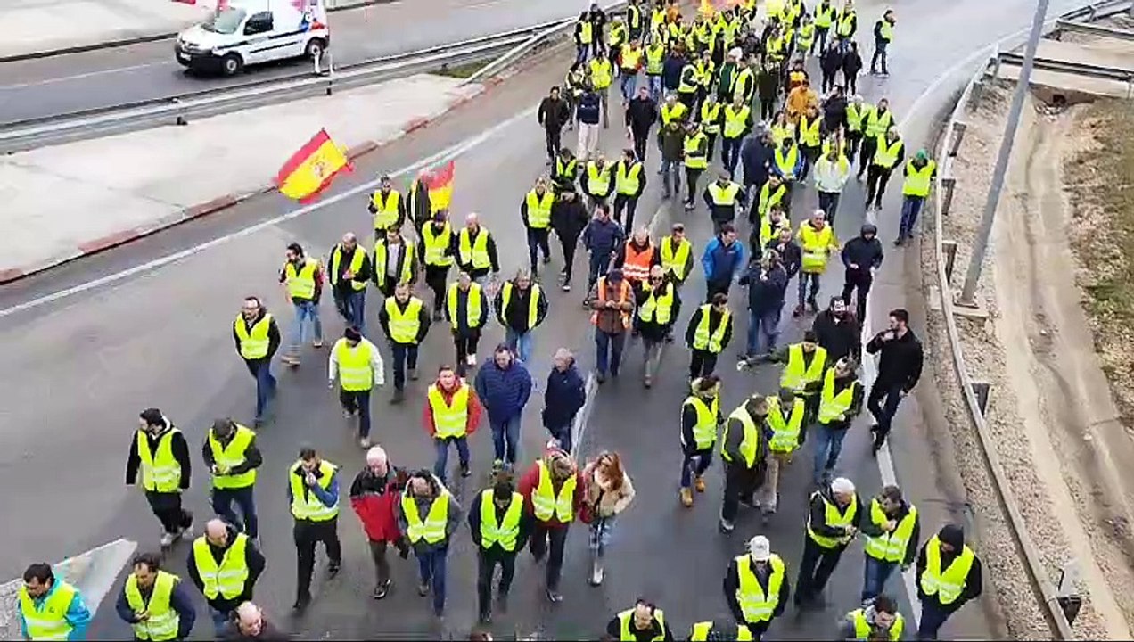 Marcha de protesta de los agricultores sorianos