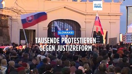 Bratislava: Tausende demonstrieren gegen Justizreform