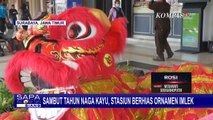 Sambut Tahun Naga Kayu, Daop 8 Surabaya Hias 3 Stasiun dengan Ornamen Imlek