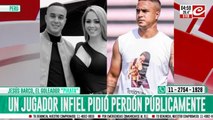 Futbolista peruano le fue infiel a su pareja y salió a la cancha con una remera para pedirle perdón