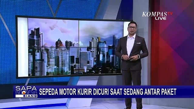 Detik-Detik Curanmor Beraksi Curi Motor Kurir Saat Antar Paket
