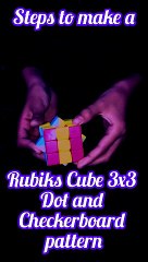 Steps to make and solve Rubiks Cube 3x3 Checkerboard and Dot pattern|How to make and solve Rubiks Cube 3x3 Checkerboard and Dot pattern|Rubiks Cube 3x3 Checkerboard and Dot pattern ko kaise solve karain