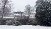 Buxton residents brave snow as Met Office warns of travel disruption in UK