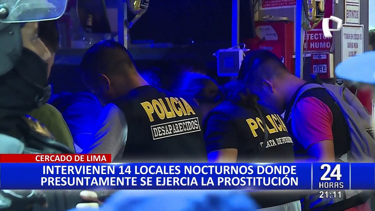 Centro de Lima: intervienen 14 locales donde se ejercía la prostitución