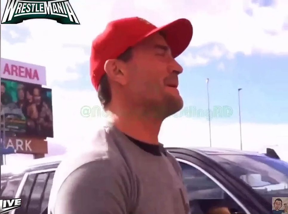 CM punk's ready for trouble Cody rhodes & The Rock backstage Wrestlemania 40 press event kickoff