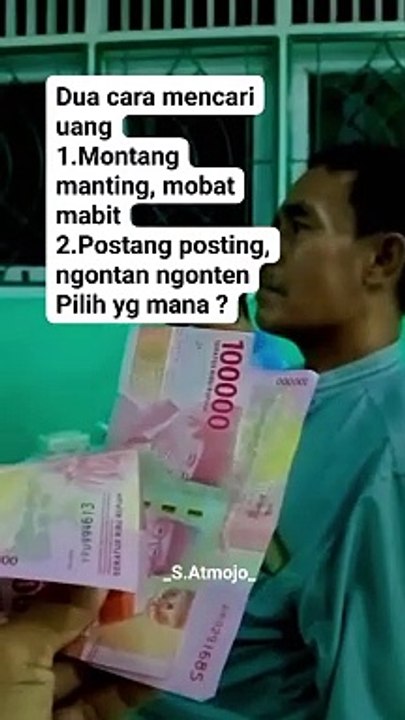 Dua cara mencari uang