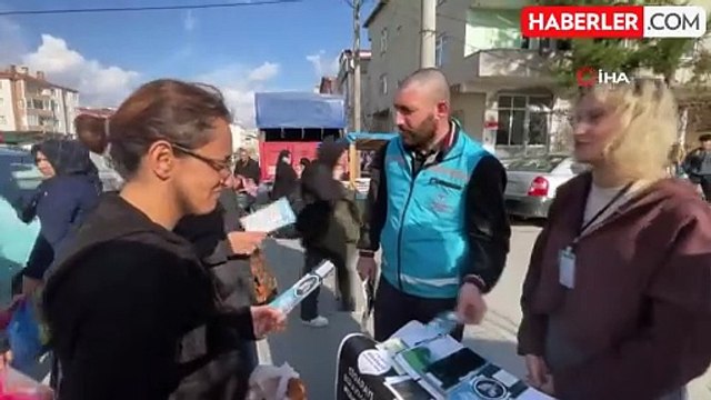 Tekirdağ'da Sigarayı Bırakma Günü için afiş dağıtıldı