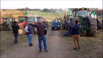 Protesta agricoltori, centinaia di trattori al presidio della Nomentana