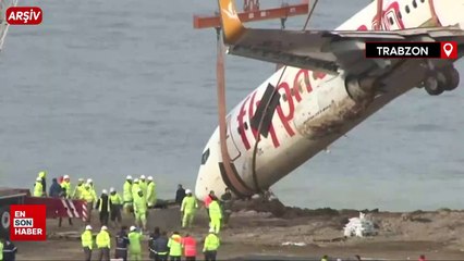 Trabzon'da uçak pistten çıktı