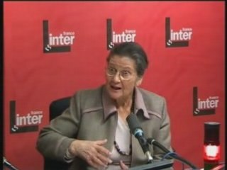 Simone Veil et J. Sémelin / France Inter