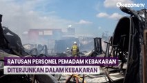 Ratusan Personel Pemadam Kebakaran Diterjunkan dalam Kebakaran 3 Bangunan di Jakarta Barat