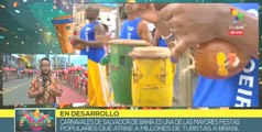 Brasil: Salvador de Bahía engalana carnaval con desfile de carrozas