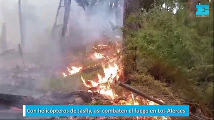 Con helicópteros de Jasfly, así combaten el fuego en Los Alerces