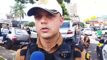 Entrevista com Aspirante Alves sobre colisão entre carro e ambulância no Centro de Umuarama