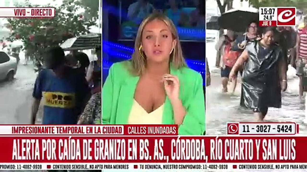 Impactante temporal: calles inundadas, subte interrumpido y cortes de luz por la lluvia en CABA