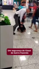 Segurança de mercado dá “mata-leão” em homem suspeito de furto