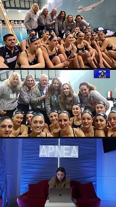 La coreografia della Nazionale italiana di nuoto artistico per Apnea di Emma