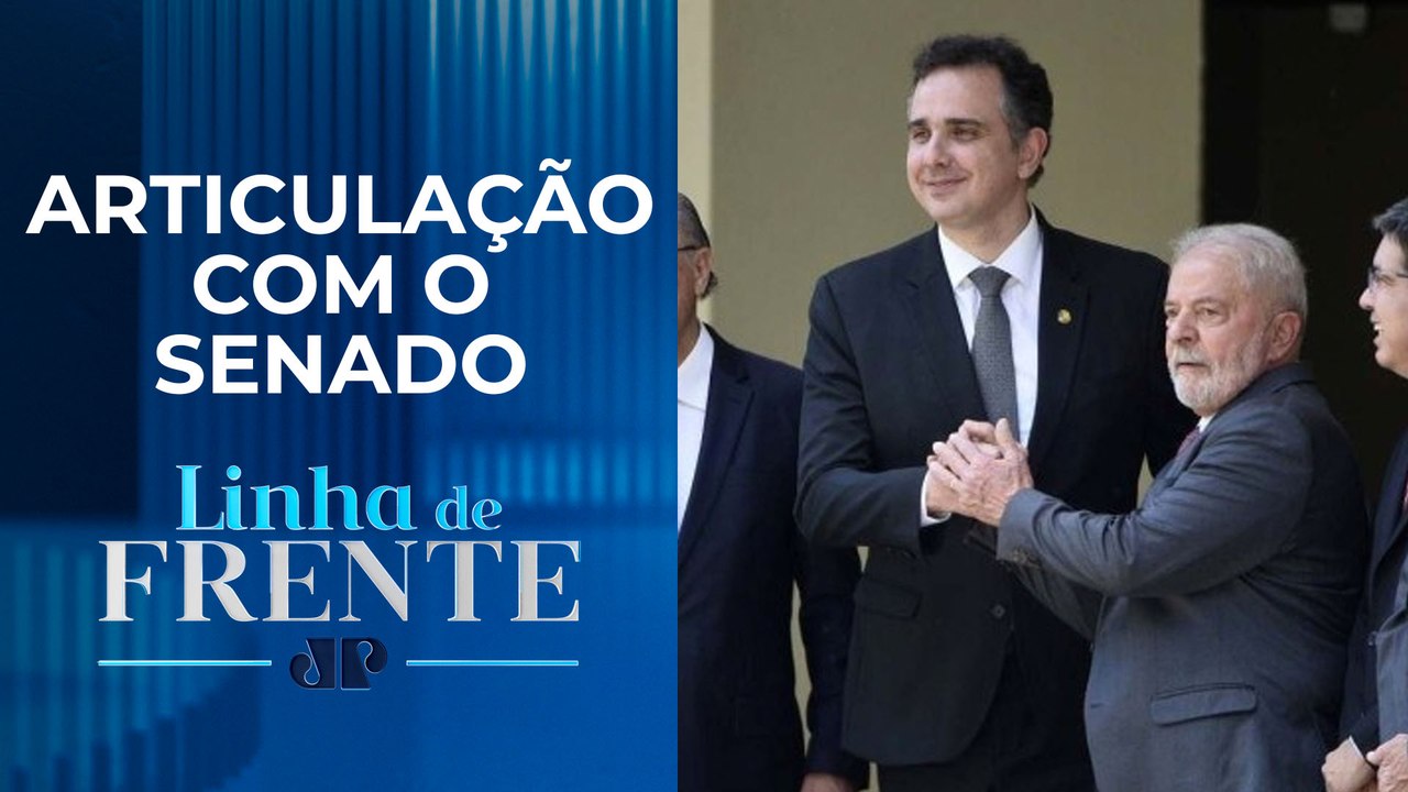 Lula se aproxima de Rodrigo Pacheco durante evento em Minas Gerais | LINHA DE FRENTE