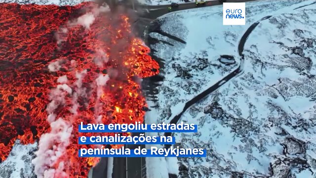 Vulcão na Islândia volta a entrar em erupção e deixa população sem água quente e aquecimento