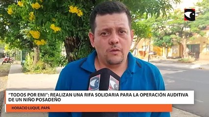 “Todos por Emi” Realizan una rifa solidaria para la operación auditiva de un niño posadeño