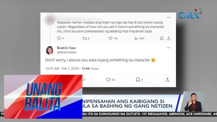Beatriz Saw, dinipensahan ang kaibigang si Bea Alonzo mula sa bashing ng isang netizen | UB