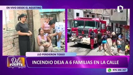 Rescatan a perrito durante incendio en casa de El Agustino