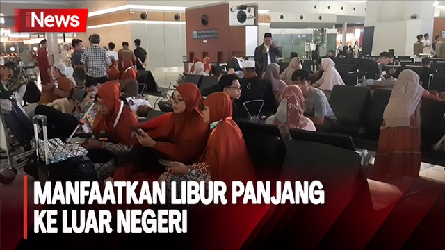 Penumpang Pesawat Tujuan Internasional Padati Bandara Soetta Malam Hari, Manfaatkan Libur Panjang