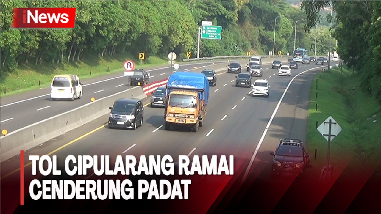 Arus Lalu Lintas Tol Cipularang pada Libur Panjang Ramai Cenderung Padat