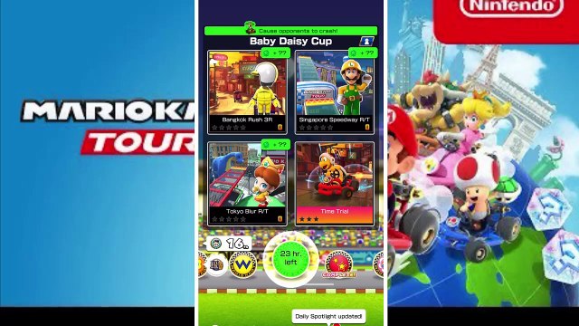 Mario Kart Tour - Baby Daisy Cup Tokens Aplenty Gameplay (Winter Tour 2024)