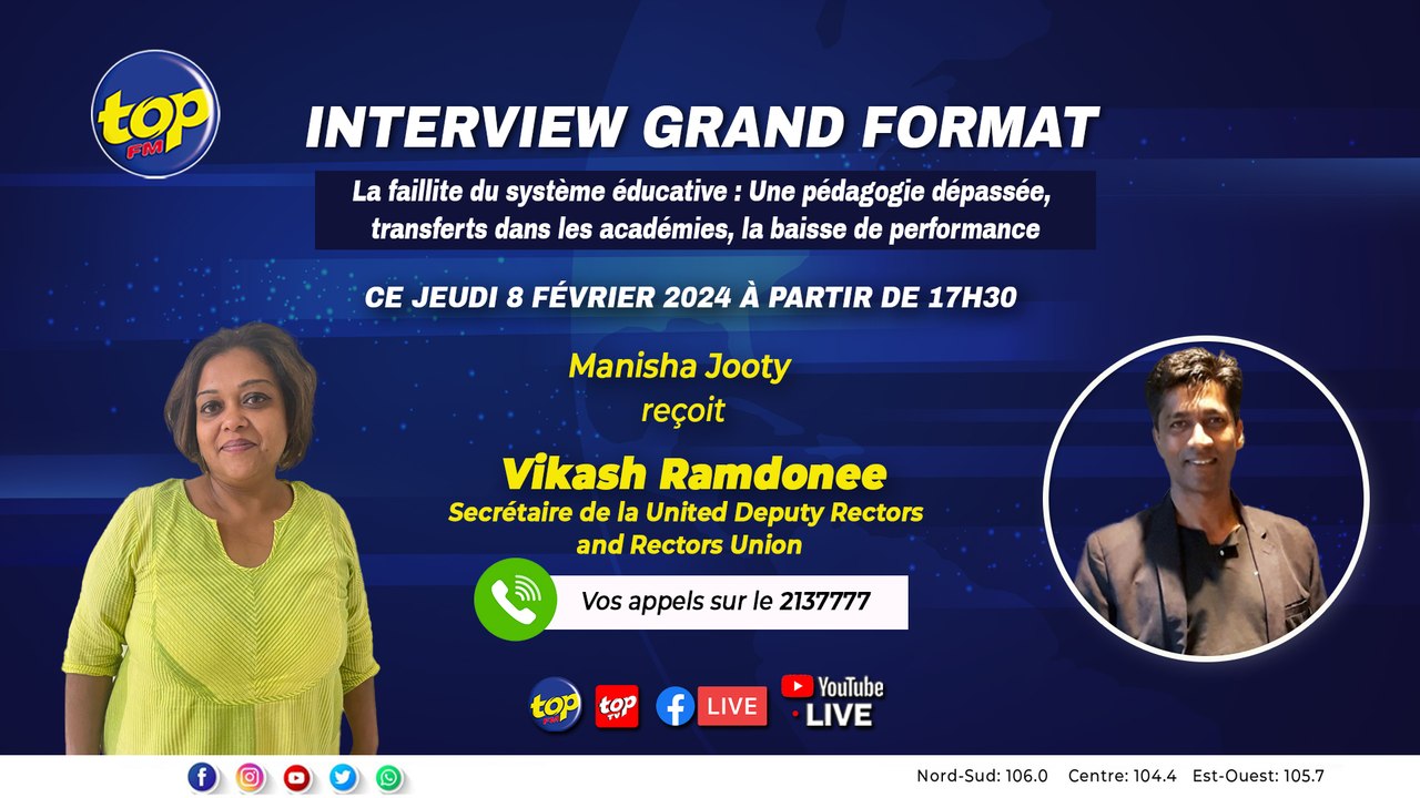 Zoom Extra :Manisha Jooty reçoit sur le plateau Vikash Ramdonee.