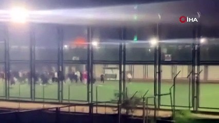 Görüntüler Bursa'dan... Maç sonrası ortalık karıştı