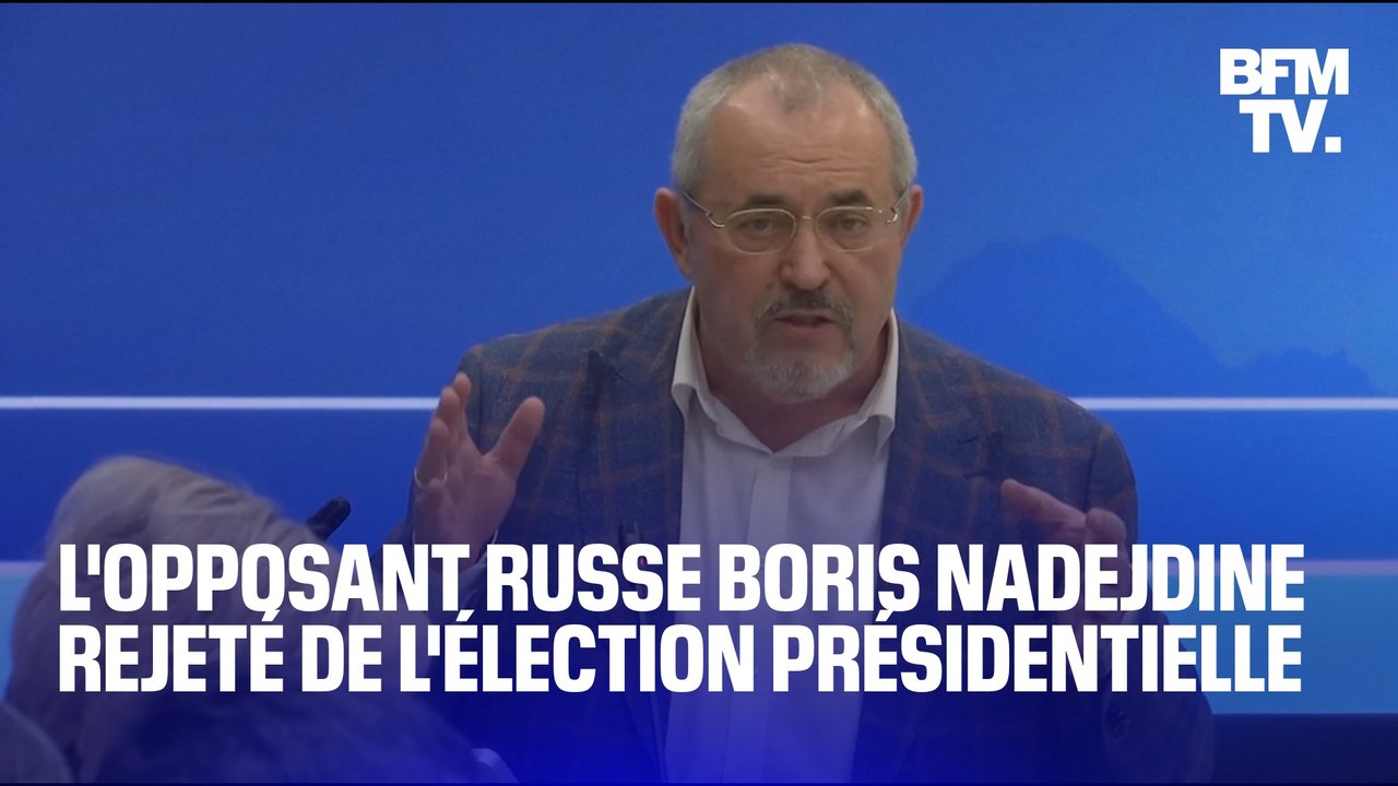 Présidentielle en Russie: la candidature de Boris Nadejdine, seul opposant de Poutine, rejetée