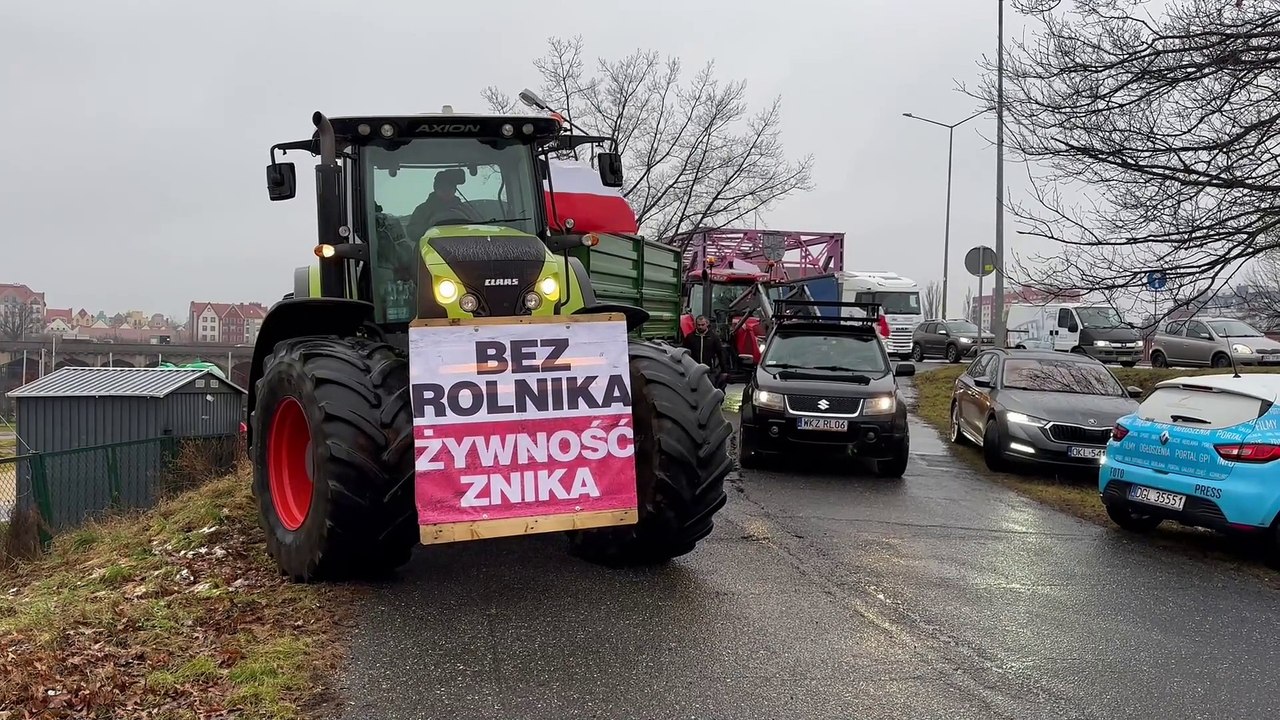 Głogów: Ruszył kolejny protest rolników