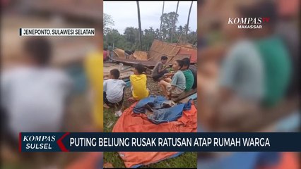 Puting Beliung Rusak Ratusan Atap Rumah Warga