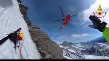 Due alpinisti francesi soccorsi in provincia di Cuneo, le immagini