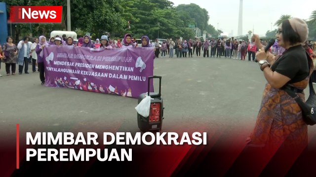 Gelar Aksi di Monas, Ratusan Perempuan Tolak Ketidaknetralan Presiden Jokowi dalam Pemilu