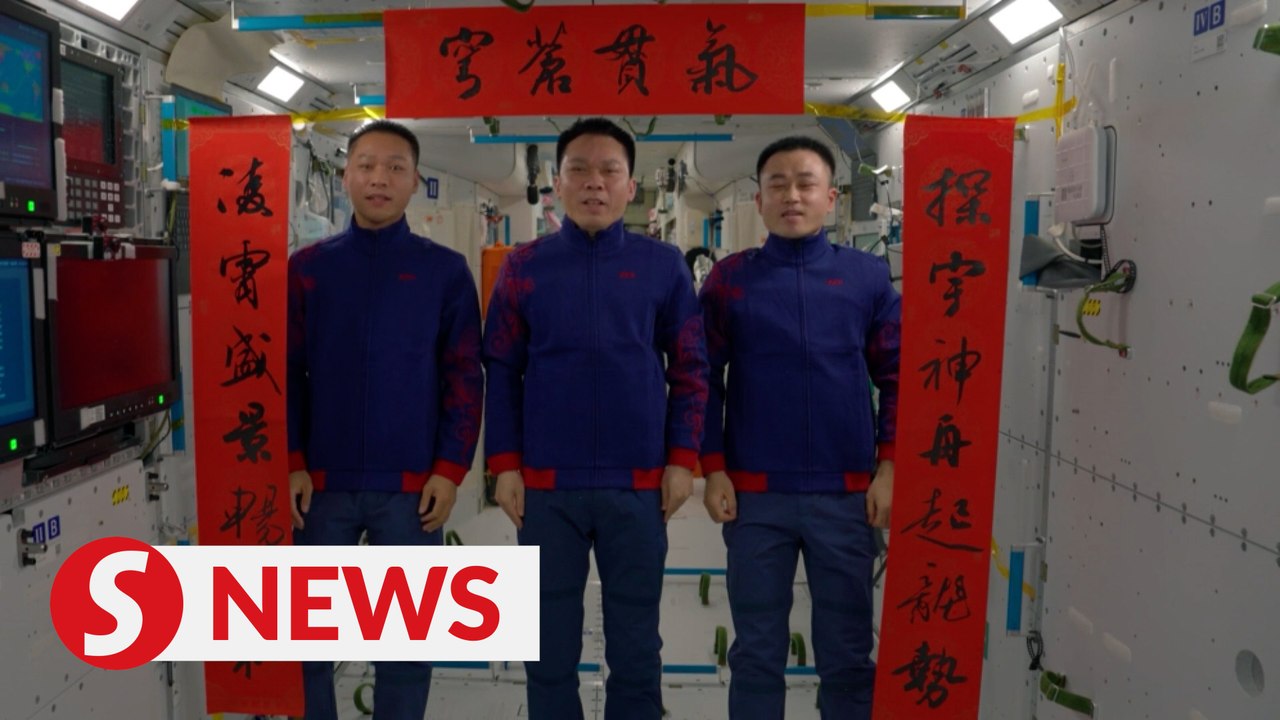Chinese astronauts send Spring Festival greetings from space station