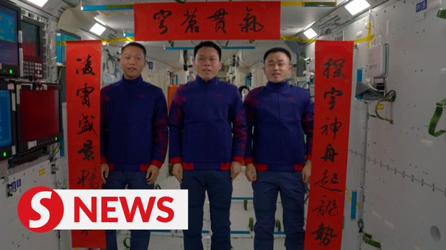 Chinese astronauts send Spring Festival greetings from space station