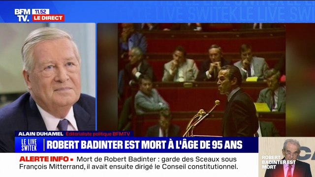 Le plus beau discours de la Ve République : Alain Duhamel évoque les mots de Robert Badinter sur l'abolition de la peine de mort